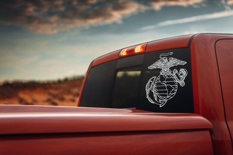 Mitchell Proffitt USMC Vinyl Window Transfer Decal - Image 2